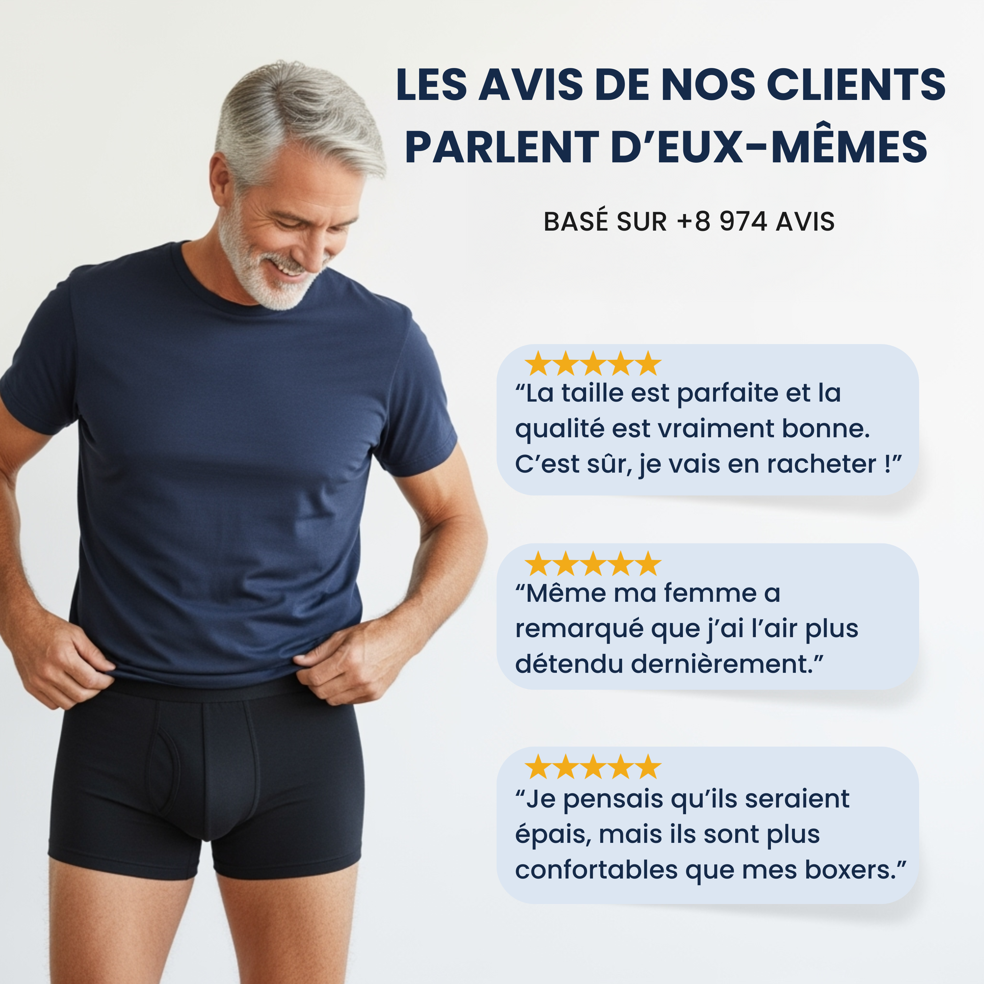 Boxers pour Hommes Ultra-Absorbants contre l’incontinence